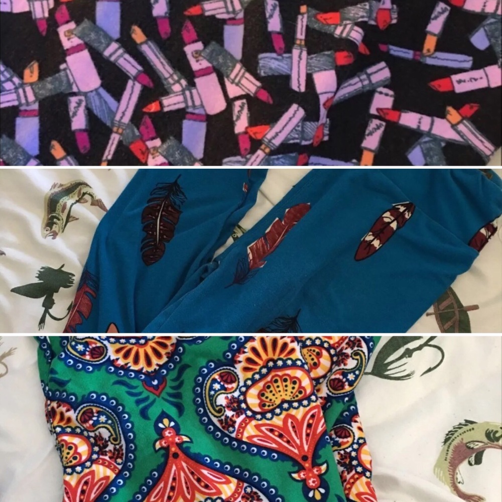 LuLaRoe bundle of 3 One Size Leggings